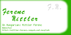 ferenc mittler business card